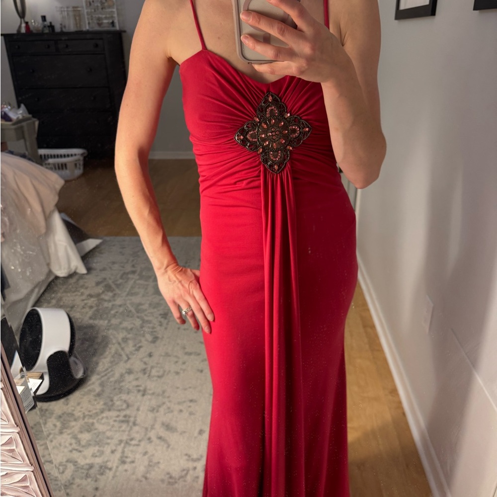 Elegant Hot Pink Evening Dress